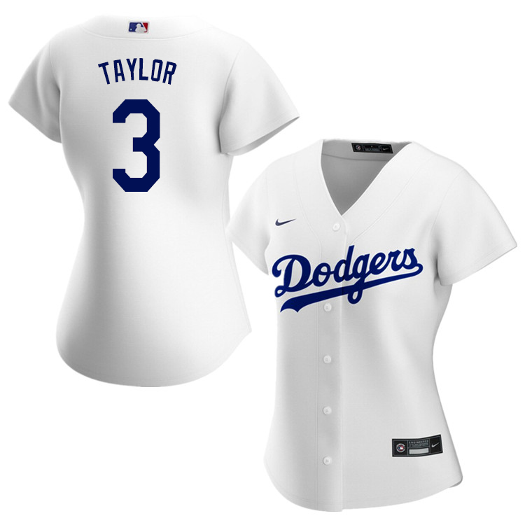Nike Women #3 Chris Taylor Los Angeles Dodgers Baseball Jerseys Sale-White
